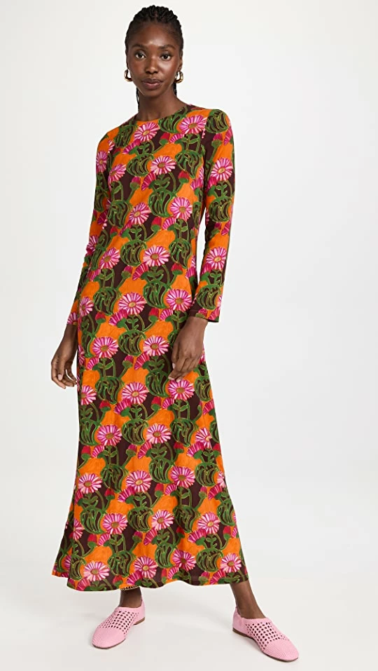 Brand new ???? La Double J Long Sleeve Swing ???? Dress Orange Gerber ???? 1 Brand new ???? La Double J Long Sleeve Swing ???? Dress Orange Gerber ????