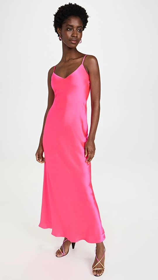 Best Sale ???? L'AGENCE Serita Maxi V Neck Bias ???? Dress Rosé ✔️ 1 Best Sale ???? L'AGENCE Serita Maxi V Neck Bias ???? Dress Rosé ✔️