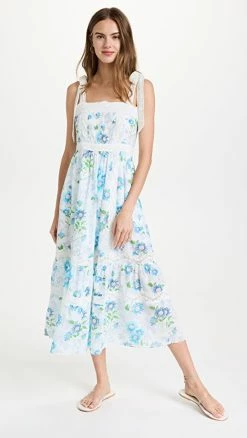 Cheapest ✔️ LoveShackFancy Ayala ???? Dress Blueberry Cloud ????