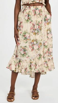 Flash Sale ❤️ LoveShackFancy Viva ???? Skirt Shining Gemstone ????