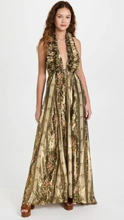 Brand new ???? LoveShackFancy Antonie Halter ???? Dress Midnight Ruby ????