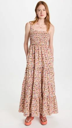 Outlet ???? Scotch & Soda Strappy Seersuckers Maxi ???? Dress Combo J ????