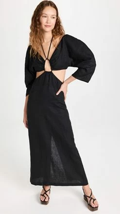 Outlet ???? MARA HOFFMAN Celia ???? Dress Black ????