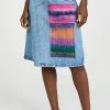 Flash Sale ???? Marni Multicoloured Striped Midi A-Line ???? Skirt Iris Blue ????