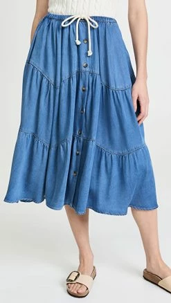 Hot Sale ???? Meadows Thyme ???? Skirt Chambray ????