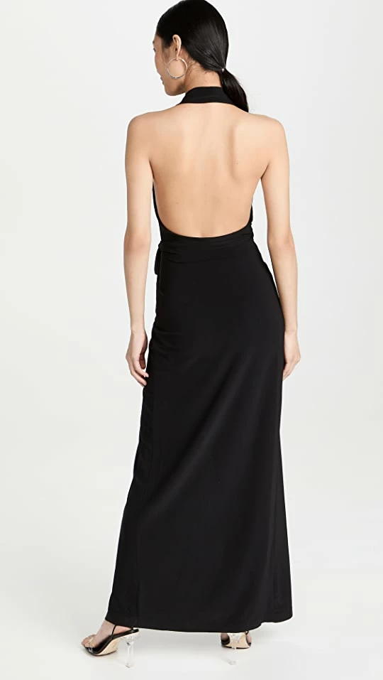 Deals ???? Norma Kamali Halter Wrap Straight Gown Black ???? 2 Deals ???? Norma Kamali Halter Wrap Straight Gown Black ???? - Image 2