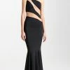 Best Pirce ???? Norma Kamali Snake Mesh Fishtail Gown Black/Nude Mesh ????