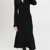 Top 10 ???? Ninety Percent Melody Stretch Flare Panel ???? Shirtdress Black ????