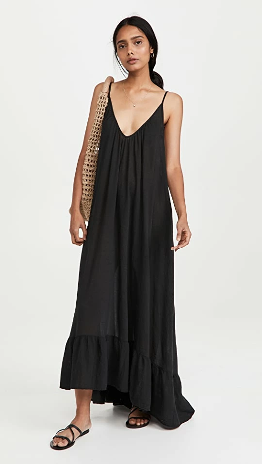 Cheapest ???? 9seed Paloma Ruffle Maxi ???? Dress Black ???? 1 Cheapest ???? 9seed Paloma Ruffle Maxi ???? Dress Black ????