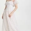 Deals ???? Needle & Thread Bijou Rose Off Shoulder Gown Moonshine/Wisteria ????