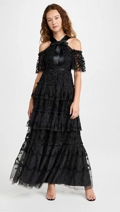 Best reviews of ⌛ Needle & Thread Primrose Gown Graphite ????