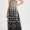 Best reviews of ???? Needle & Thread Camellia Ditsy Strapless Ankle Gown Graphite ????