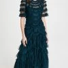 Coupon ???? Needle & Thread Marilla Ruffle Gown Emerald ????