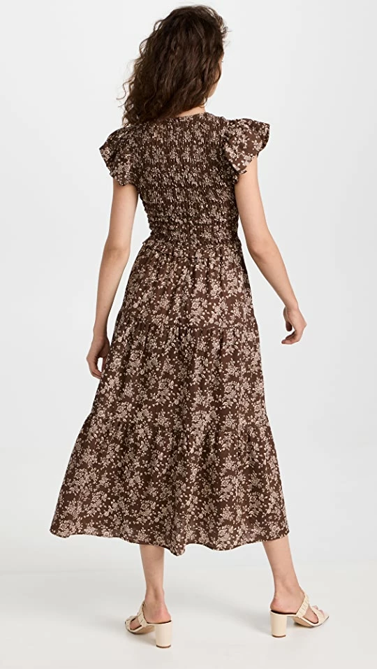 Outlet ???? O.p.t Phoebe ???? Dress Brown Floral ???? 2 Outlet ???? O.p.t Phoebe ???? Dress Brown Floral ???? - Image 2