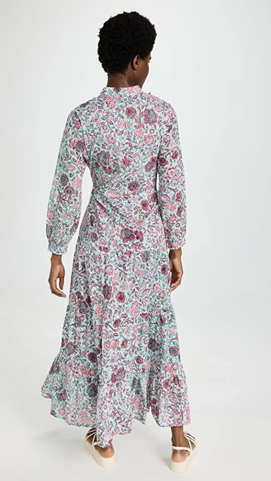 Promo ???? Poupette St Barth Rita Long Embroidery ???? Dress Aqua Pensee ???? 2 Promo ???? Poupette St Barth Rita Long Embroidery ???? Dress Aqua Pensee ???? - Image 2