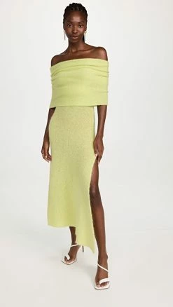 Best Pirce ???? Philosophy Di Lorenzo Serafini Knit Off Shoulder ???? Dress Yellow ⌛