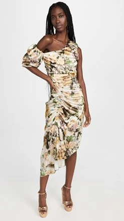 Deals ⌛ Preen By Thornton Bregazzi Heaven ???? Dress Felt Tip Floral ✔️