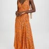 Cheap ???? Proenza Schouler Printed Crepe De Chine Tank ???? Dress Orange Multi ????