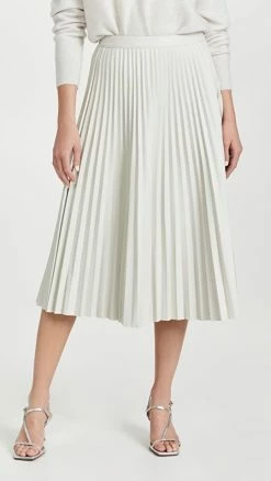 Wholesale ???? Proenza Schouler White Label Faux Leather Pleated ???? Skirt Off White ????