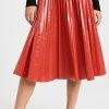 Brand new ???? Proenza Schouler White Label Faux Leather Pleated Midi ???? Skirt Persimmon ????