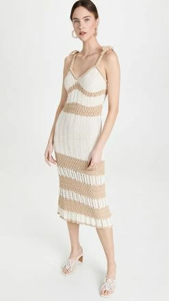 Budget ???? Ramy Brook Colorblock Birdie ???? Dress Ivory/Sandstone ????