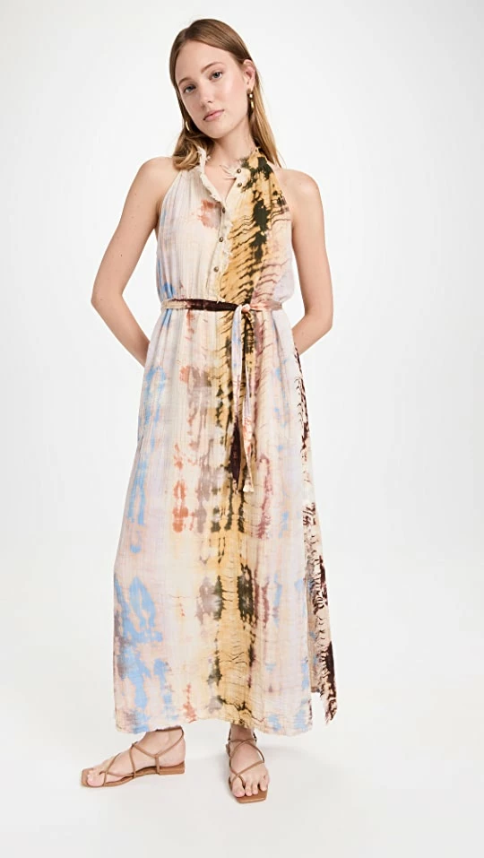 Coupon ???? Raquel Allegra Halter ???? Dress Red Yellow Cliffs Tie Dye ???? 1 Coupon ???? Raquel Allegra Halter ???? Dress Red Yellow Cliffs Tie Dye ????