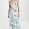Cheapest ???? Rodarte Blue And White Floral Printed Silk Bias Slip ????