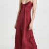 Discount ⭐ Rosetta Getty Twist Front Slip ???? Dress Berry ⭐
