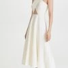 Best Pirce ???? Rosetta Getty Cross Front Cutout ???? Dress White ????