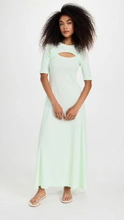 Top 10 ???? Rosetta Getty Cutout T-Shirt ???? Dress Mint ????