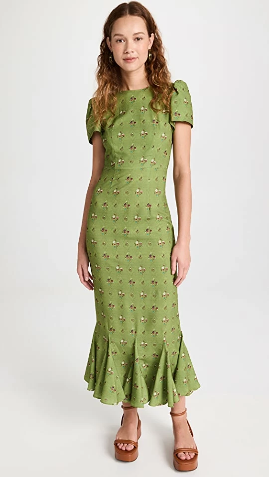 Top 10 ???? RHODE Lulani ???? Dress Needlepoint Bouquet Clover ???? 1 Top 10 ???? RHODE Lulani ???? Dress Needlepoint Bouquet Clover ????