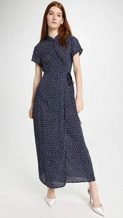 Coupon ???? RIXO Carole ???? Dress Navy Polka Dot ????