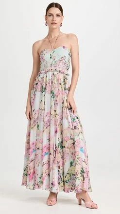 Best reviews of ???? ROCOCO SAND Long Crinkle Chiffon ???? Dress Powder Blue/Pink ✨