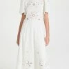 Best Pirce ???? Sea Emb Flutter Slv Tunic ???? Dress White ????