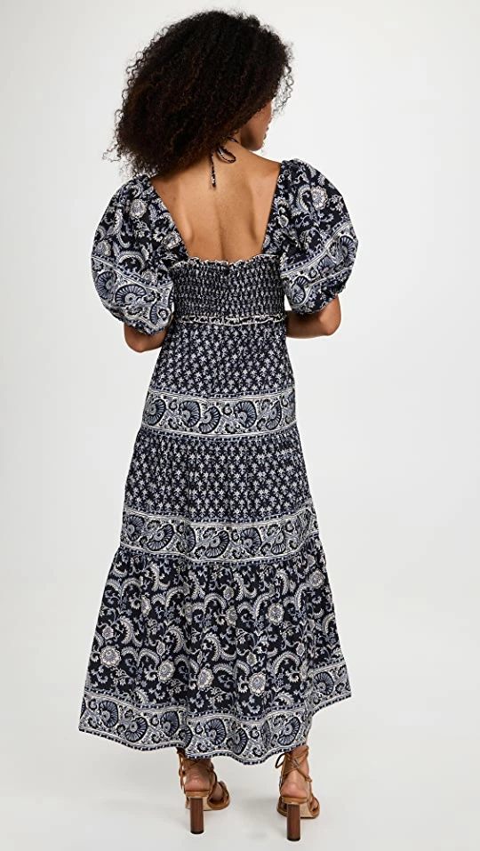 Best Sale ???? Sea Puff Sleeve Tiered ???? Dress Black ???? 2 Best Sale ???? Sea Puff Sleeve Tiered ???? Dress Black ???? - Image 2