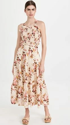 Coupon ???? Sea Smocked Apron ???? Dress Cream ????