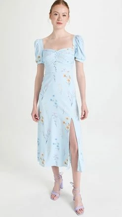 Brand new ???? Self Portrait Blue Floral Midi ???? Dress Light Blue ????