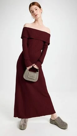 Best Pirce ???? Simon Miller Espen ???? Dress Burnt Burgundy ????