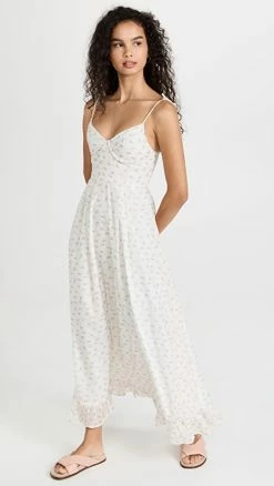 Discount ⭐ Sister Jane Aqua Flora Cami ???? Dress Ivory ????