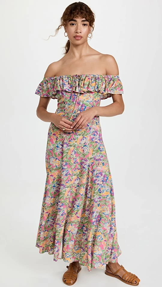 Best Sale ???? SPELL Dolly Off Shoulder Sundress Popsicle ???? 1 Best Sale ???? SPELL Dolly Off Shoulder Sundress Popsicle ????