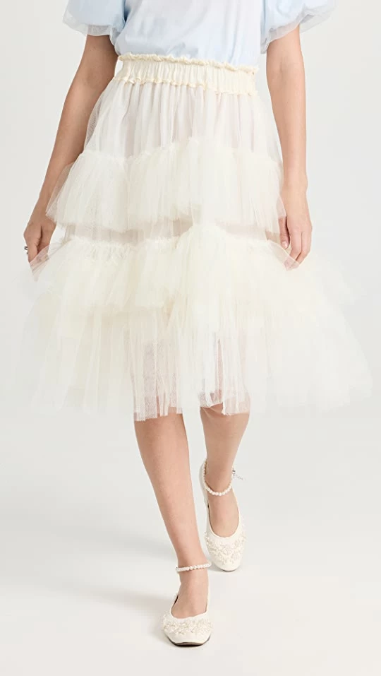 New ???? Simone Rocha Elasticated Layered Tutu ???? Skirt Ivory ???? 1 New ???? Simone Rocha Elasticated Layered Tutu ???? Skirt Ivory ????