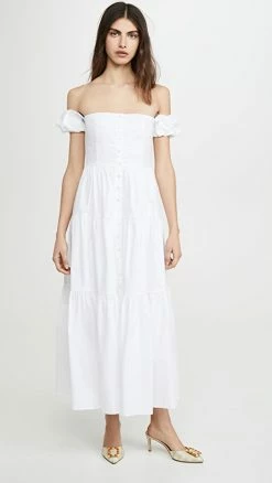 Best deal ???? STAUD Elio ???? Dress White ????