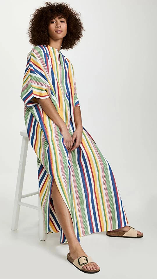 New ???? Studio 189 Technicolor Stripe Woven V-neck Caftan Technicolor Rainbow ???? 1 New ???? Studio 189 Technicolor Stripe Woven V-neck Caftan Technicolor Rainbow ????
