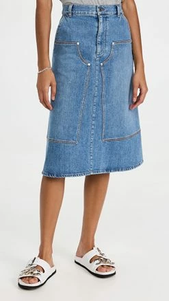 Best Sale ???? Stella McCartney Blue Workwear Denim ???? Skirt Medium Blue ????