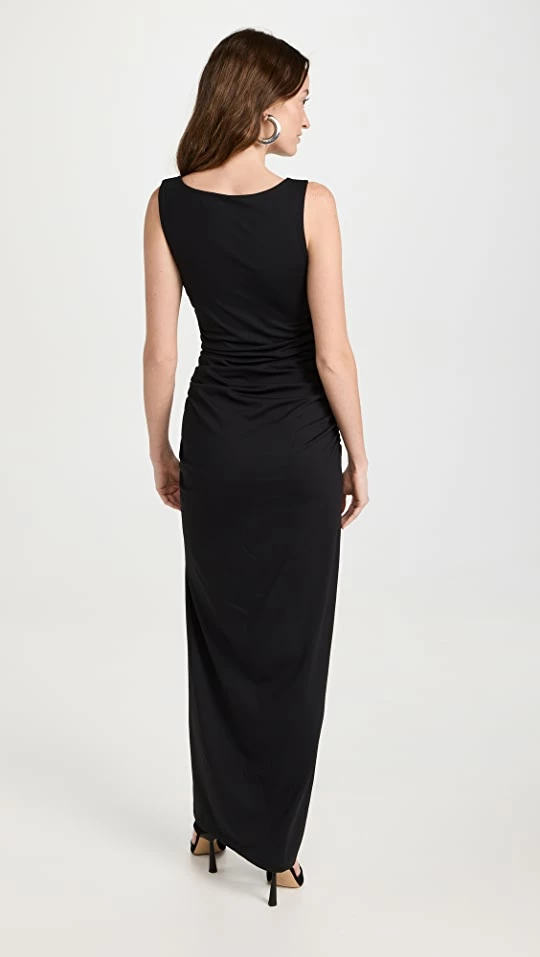 Promo ⭐ Susana Monaco Sleeveless Gathered Slit ???? Dress Black ???? 2 Promo ⭐ Susana Monaco Sleeveless Gathered Slit ???? Dress Black ???? - Image 2