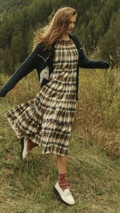 Budget ???? THE GREAT. The Sea Glass ???? Dress Country Plaid ⌛