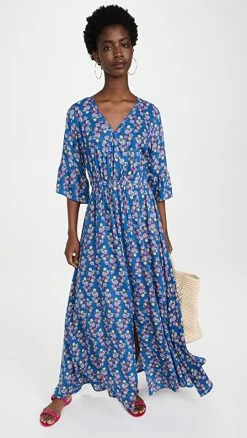 Best deal ❤️ TIARE HAWAII Surry Maxi ???? Dress Lei Bright Blue ????