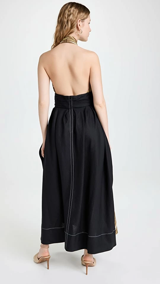 Wholesale ???? Tory Burch Variegated Stripe Poplin ???? Dress Coffee Stripe ???? 2 Wholesale ???? Tory Burch Variegated Stripe Poplin ???? Dress Coffee Stripe ???? - Image 2