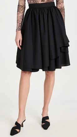 Best Sale ???? Tory Burch Mohair Suiting Ballet ???? Skirt Black ⌛