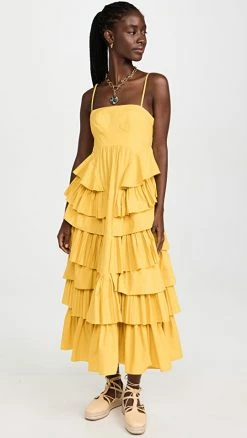 Hot Sale ???? Ulla Johnson Avery Gown Limonite ????
